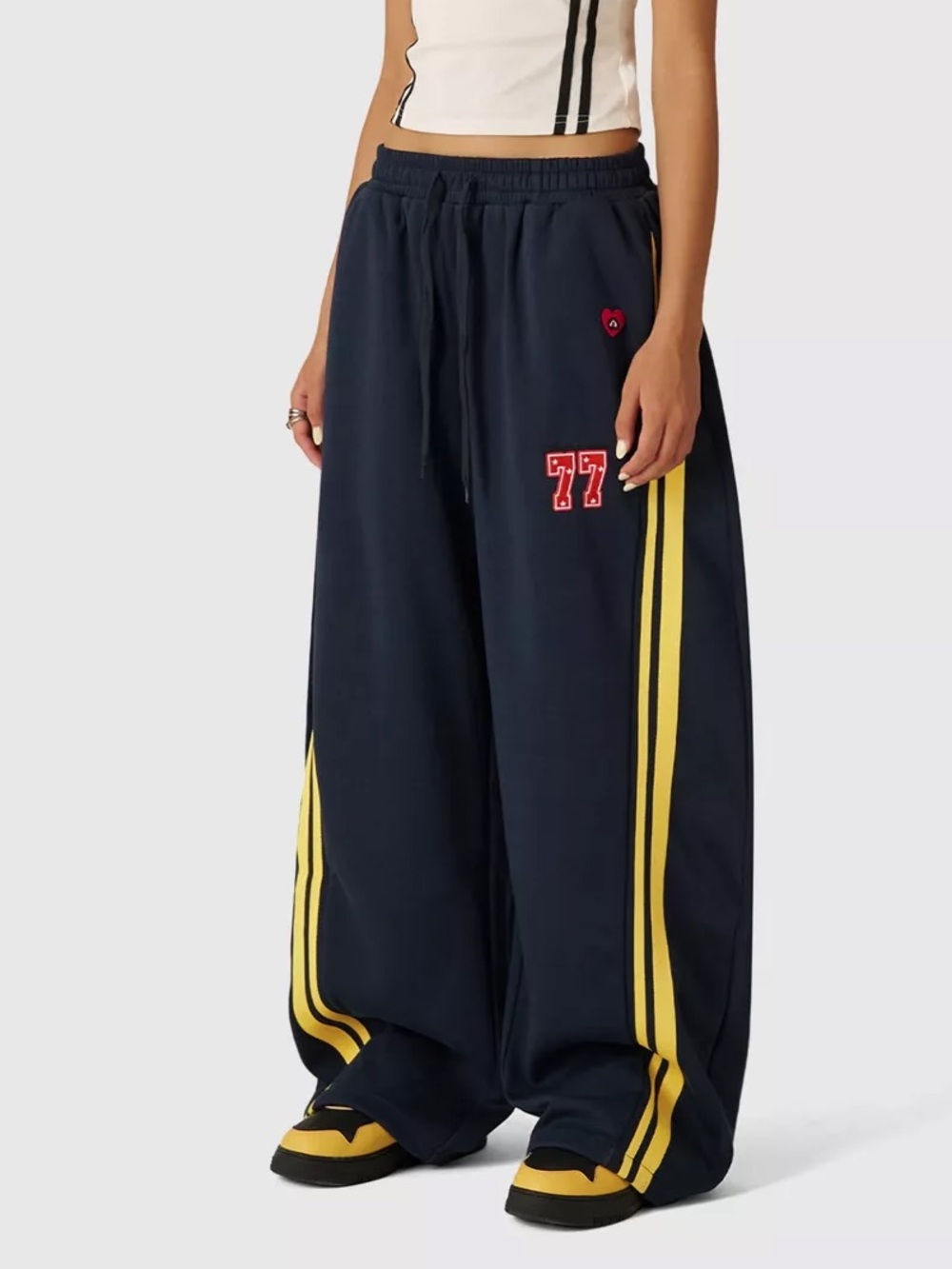 AELFRIC EDEN STRIPE BAGGY BARREL SWEATPANTS